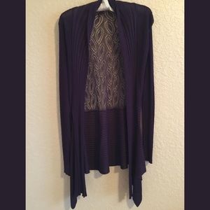 Purple sheer lace sweater
